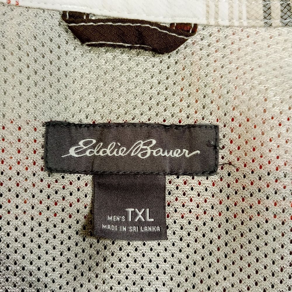Eddie Bauer Outdoor Shirt Mens TXL Mens Short Sleeve Poly Blend Lightweight Vent - Picture 4 of 9